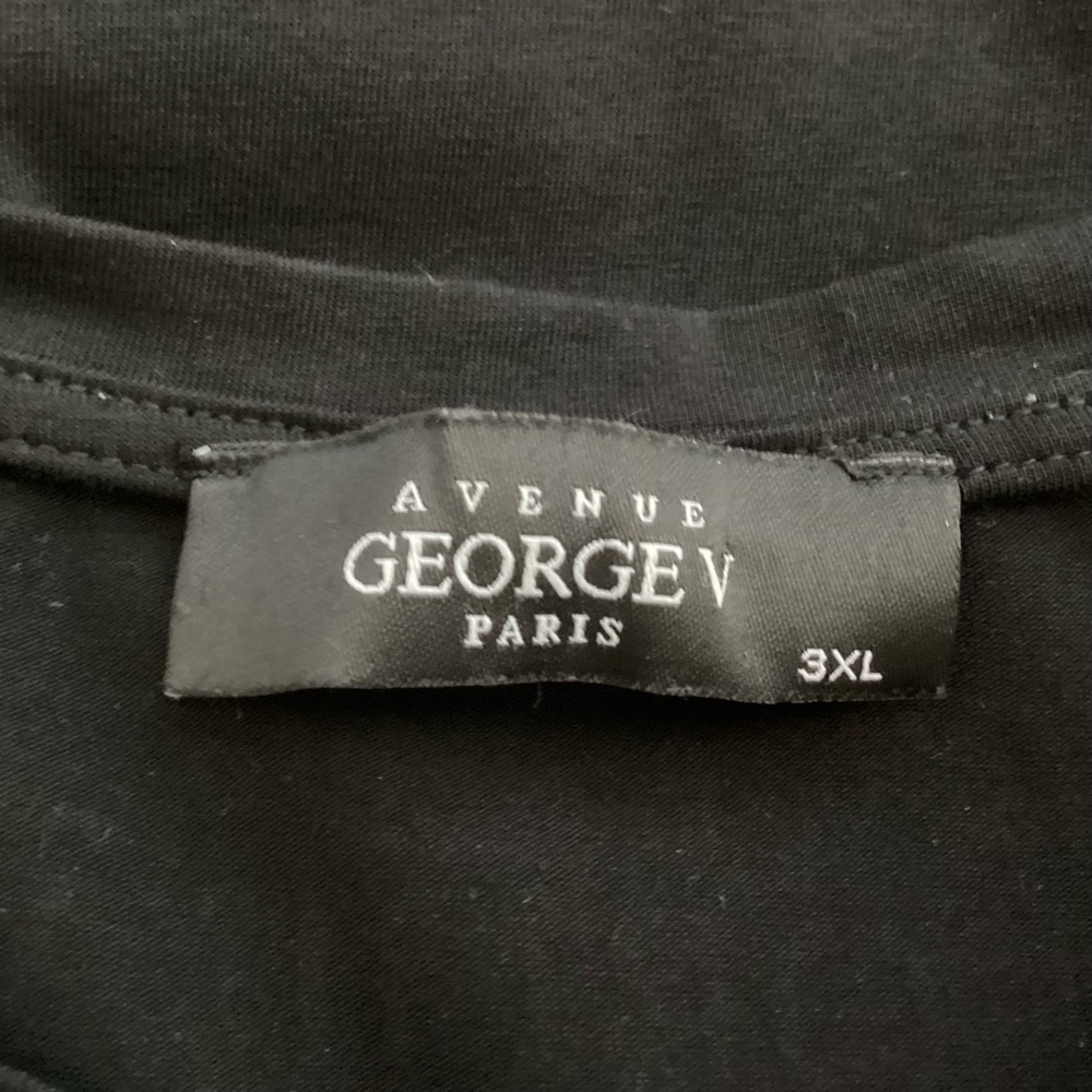 Avenue George V Paris Rhinestone Tee Black 3XL - Picture 8 of 11